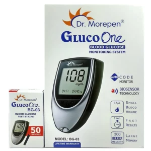 Dr.Morepen Glucose Monitor (Gluco One BG03) + 50 Strips